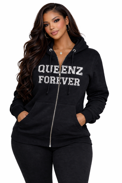 QUEENZ FOREVER Diamond Standard Full Zip Hoodie