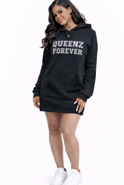 QUEENZ FOREVER Diamond Standard Hoodie Dress
